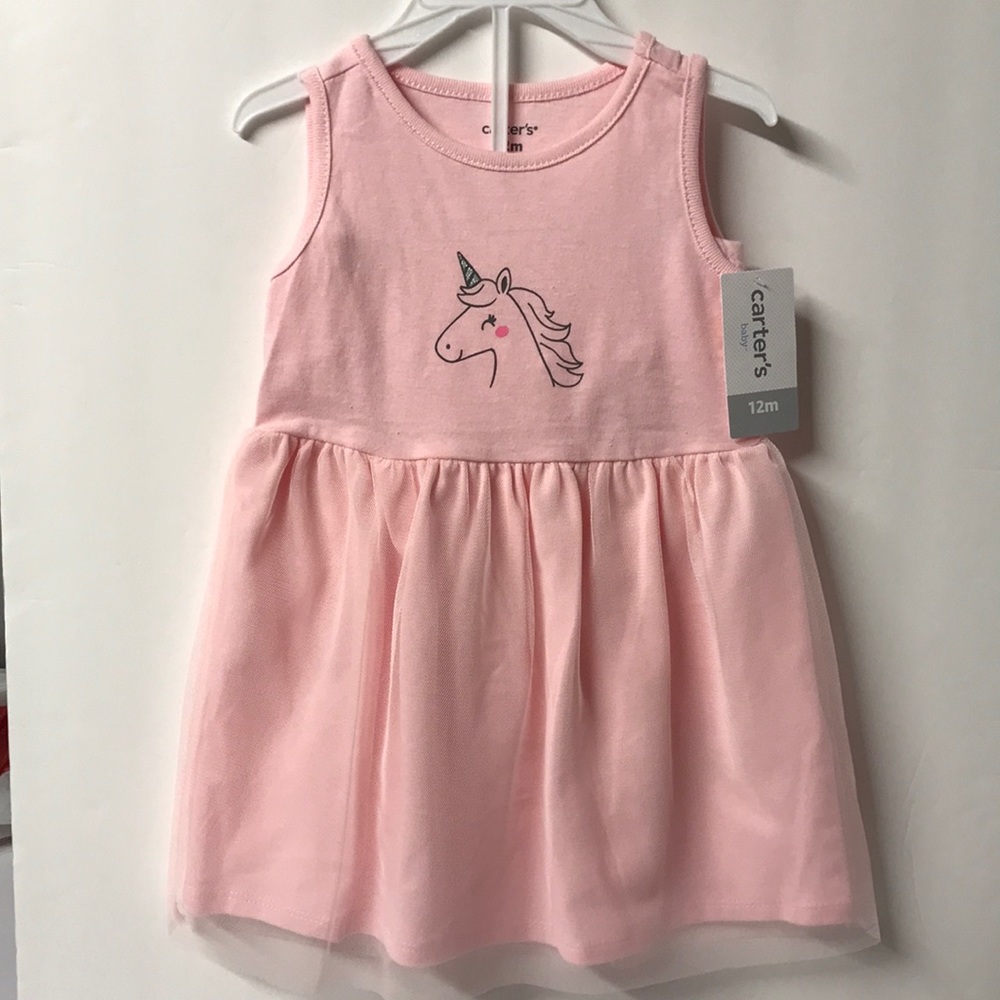 Baby girl Unicorn Dress pink  dress  12 month
